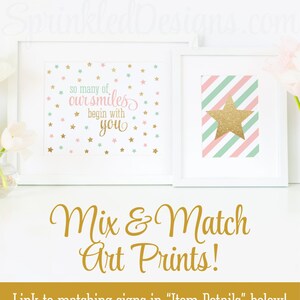 Gold Glitter Star Art Print Printable 8x10 Sign Baby Girl - Etsy
