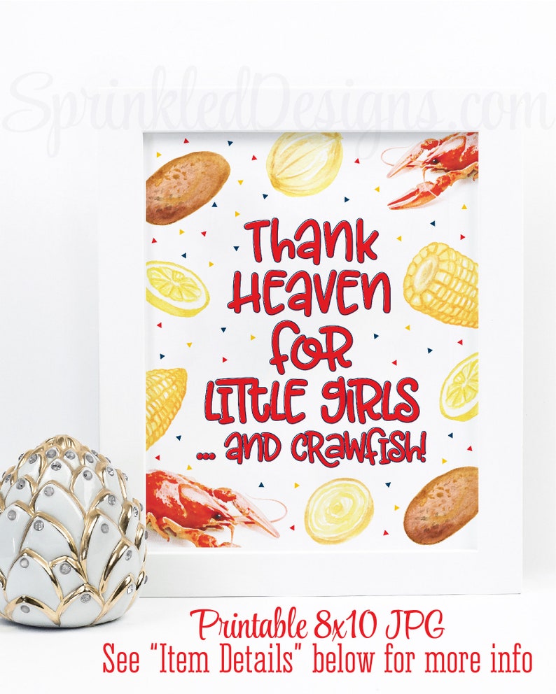 Thank Heaven For Little Girls Crawfish Boil Baby Shower Etsy