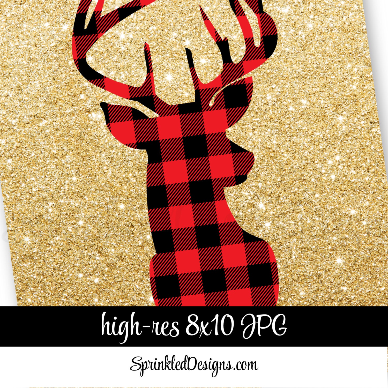 Printable Winter Home Decor Deer Head Signs Lumberjack Red Etsy Canada