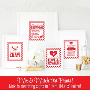 Crawfish Boil Decorations, Time to Get Cray Crawfish Boil Sign, Birthday Graduation Crawfish Boil Decor, Printable Crawfish Boil Party Sign image 6