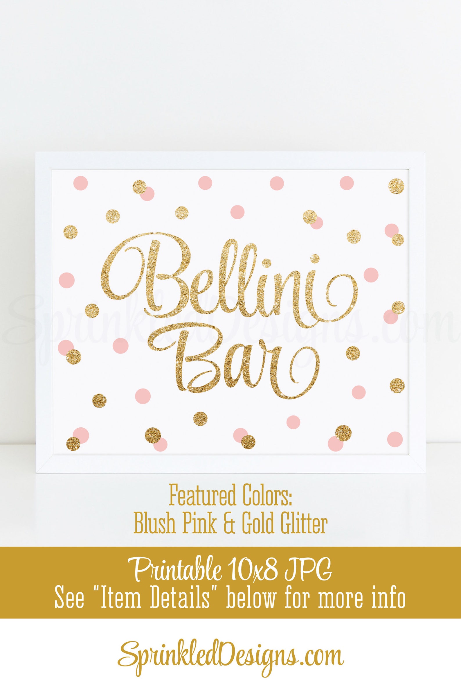 Bellini Bar Sign Birthday Party Sign Baby Bridal Shower | Etsy