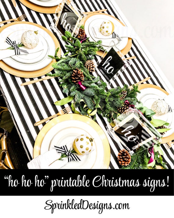 Printable Xmas Occasion Decorations, ho ho ho Printable image relating to Printable Christmas Signs titled Printable Xmas Occasion Decorations, ho ho ho Printable