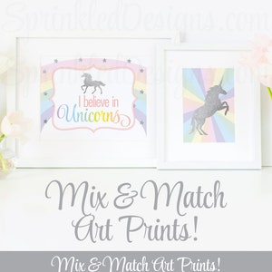 I Believe in Unicorns Printable Sign Rainbow Unicorn Birthday - Etsy