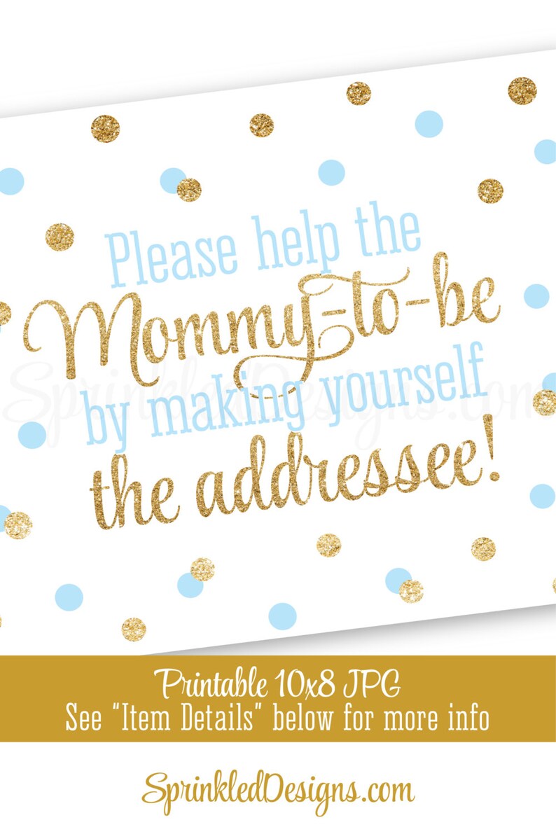 Baby Shower Address an Envelope Sign Addressee sign Envelope Etsy