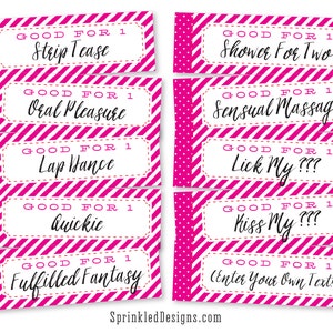 Sexy Valentine Gifts For Him For Her Naughty Valentine Printable Love Coupons for Husband Wife Boyfriend Girlfriend, Gift Ideas for Men image 5