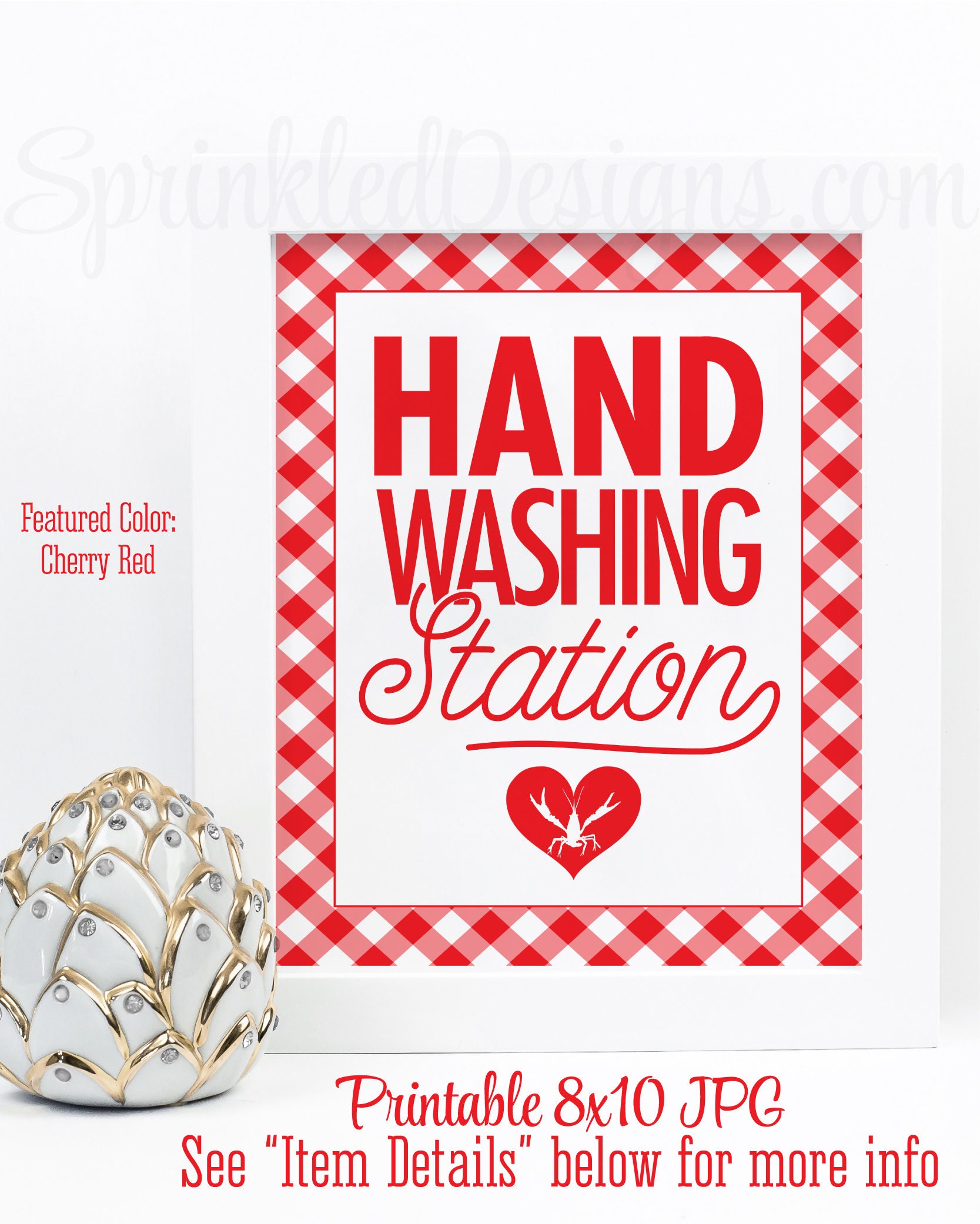 Crawfish Boil Decorations Hand Washing Station Sign Crawfish Etsy
