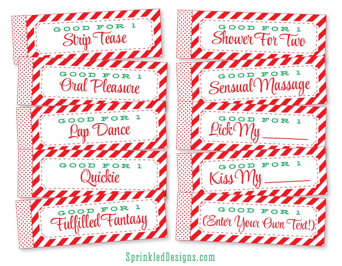 Christmas Naughty Coupon Book Sexy Christmas Gifts for Him | Etsy