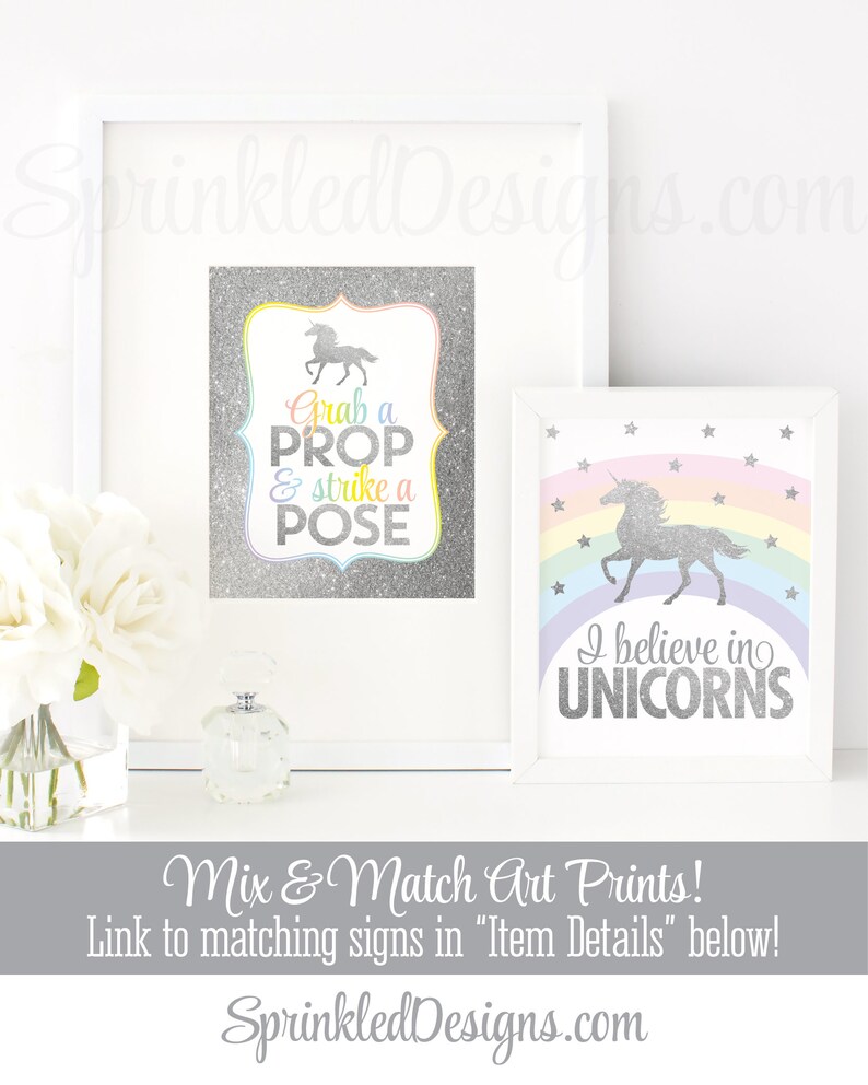 I Believe in Unicorns Printable Sign Rainbow Unicorn Birthday | Etsy