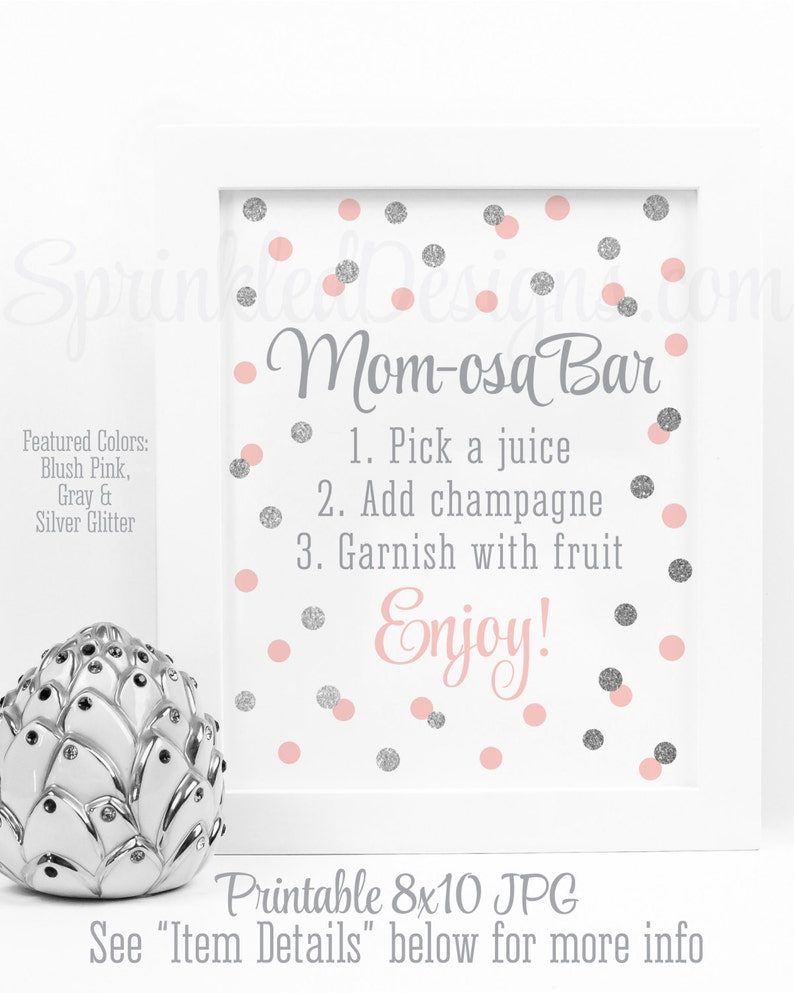 Momosa Bar Sign Mom Osa Mimosa Bar Baby Shower Ideas Baby Etsy