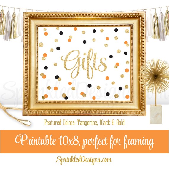 Gift Table Sign Halloween Birthday Party Decorations Printable