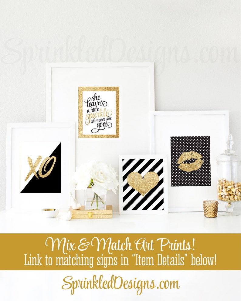 XOXO Sign Printable Black Gold Glitter Decor Bachelorette Etsy