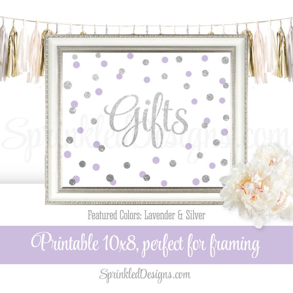 Gift Table Party Sign Wedding Birthday Girl Baby Shower Gifts