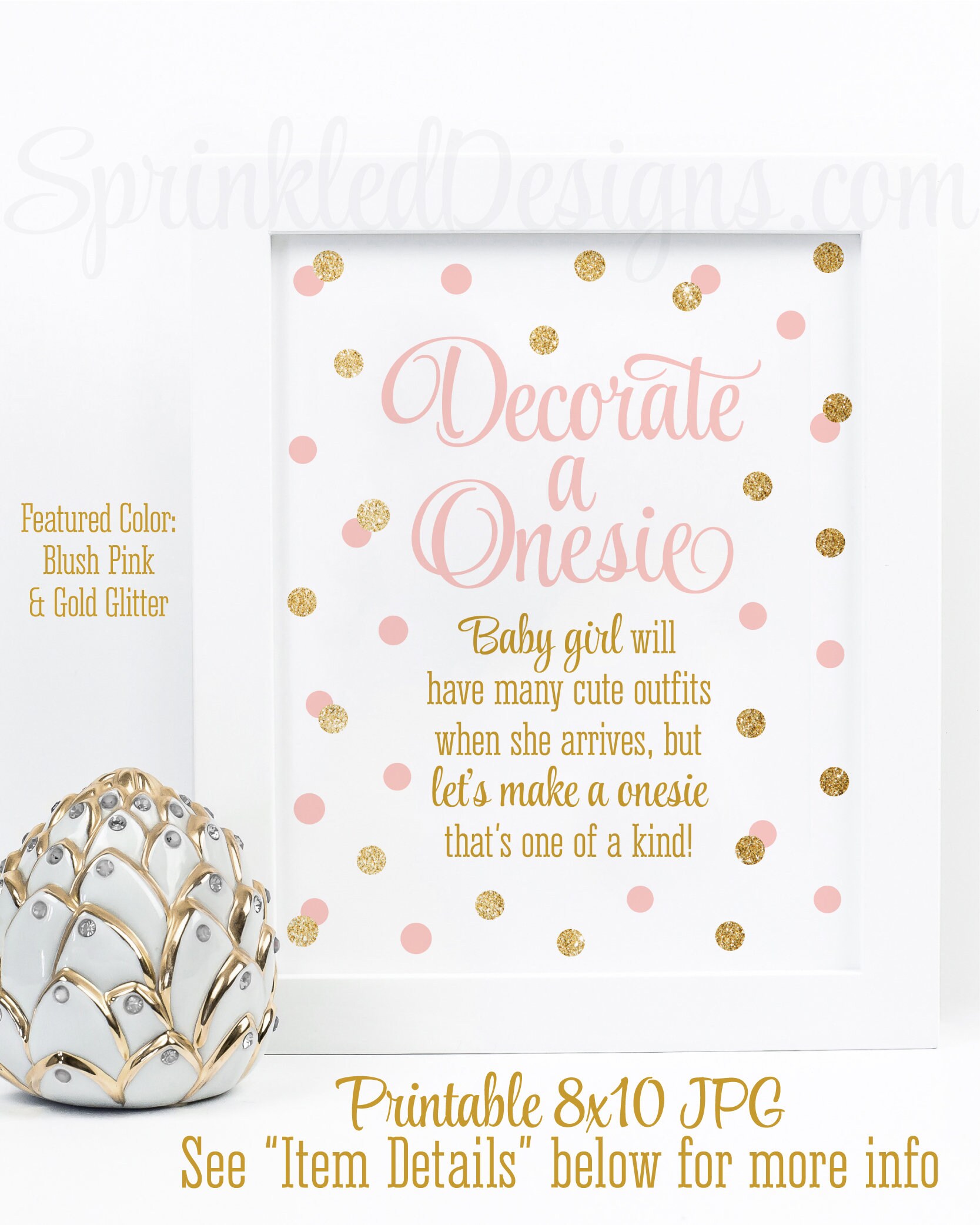 Decorate A Onesie Sign Onesie Decorating Station Sign Girl Etsy