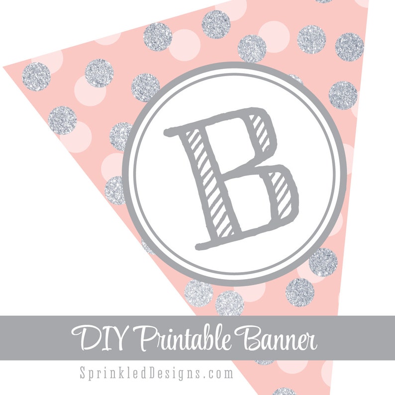 Happy 1st Birthday Printable Party Pennant Banner 10x8 Flags | Etsy