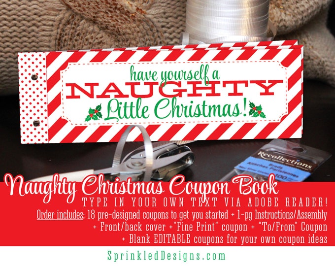 Christmas Naughty Coupon Book Sexy Christmas Gifts for Him Her Stocking