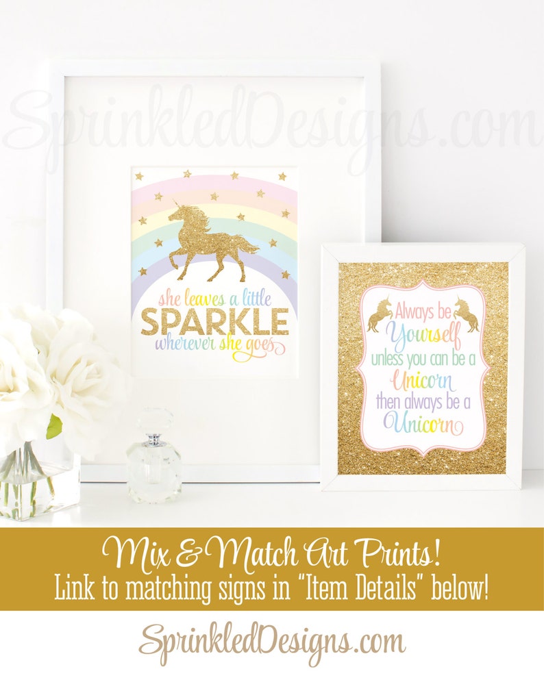 Always Be Yourself Unless You Can Be A Unicorn Printable Sign Etsy