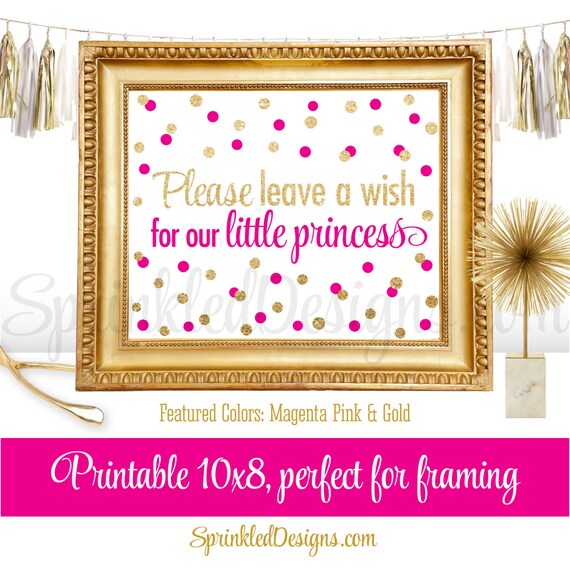 Leave A Wish For Our Little Princess Birthday Or Girl Baby Shower Leave A Wish For Our Little Princess Birthday Or Girl Baby Shower