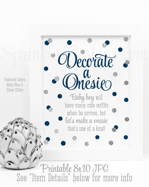 onesie decorating station baby shower