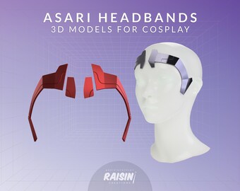 Asari Headband Cosplay Accessories STL 3D Models for Samara and Liara Alternative Outfit | Alien Sci Fi Mass Effect Inspired
