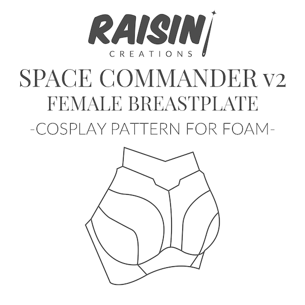 Space Commander Female Breastplate Cosplay Armor Pattern for EVA Foam + Free Bonus Templates | SciFi Mass Effect Femshep Shepard N7 Inspired