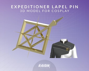 Stance Expeditioner Lapel Pin STL 3D Model for Cosplay