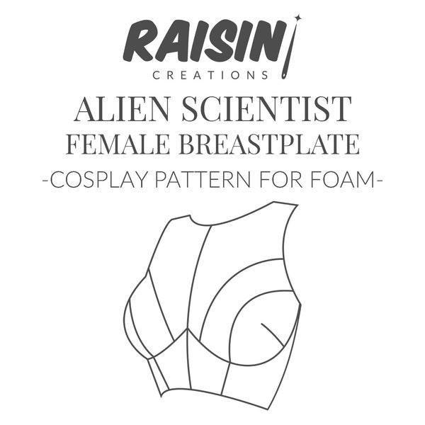 Alien Scientist Female Breastplate Cosplay Armor Pattern Templates for EVA Foam | SciFi Liara Asari Mass Effect Fantasy Hero Inspired