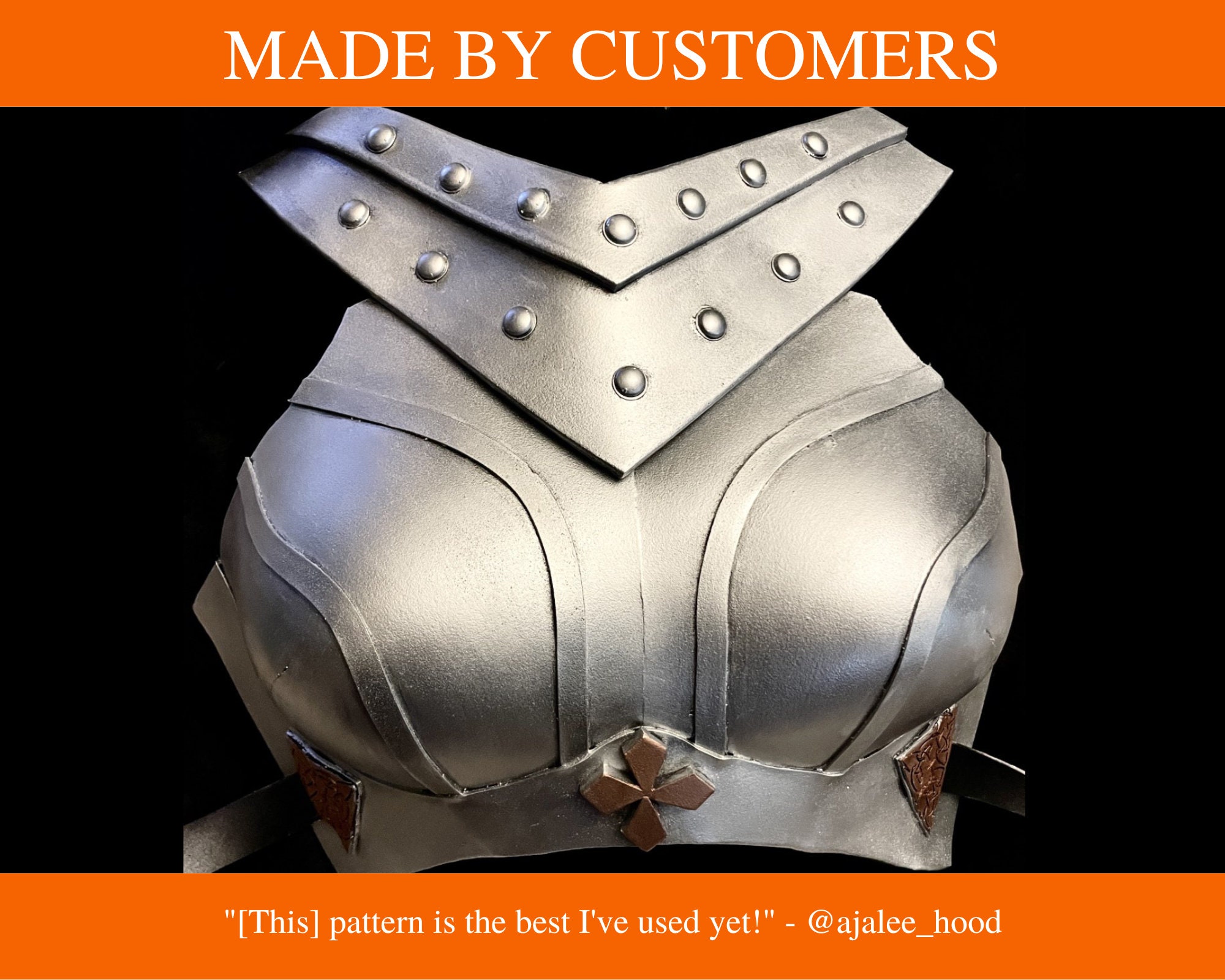 Space Commander Female Breastplate Cosplay Pattern for EVA Etsy