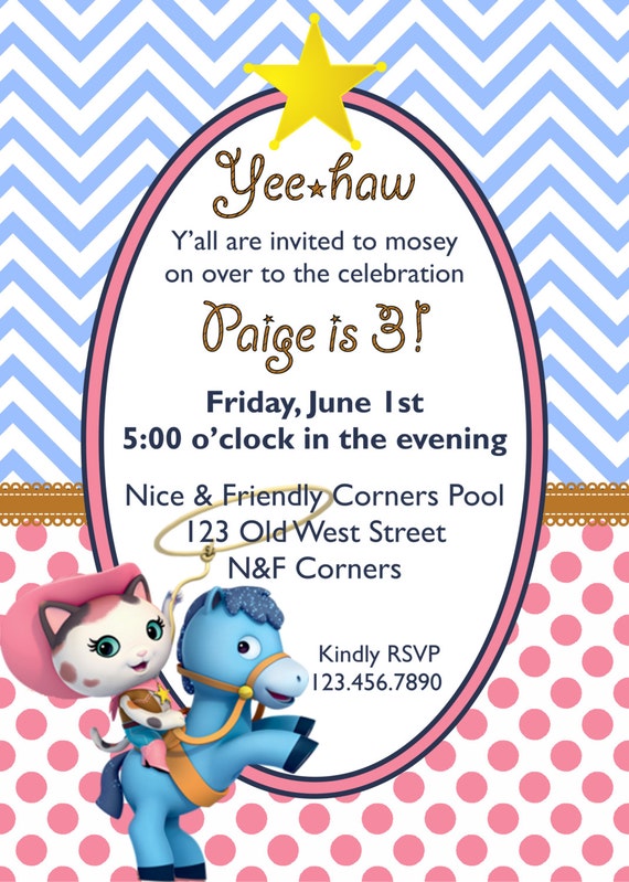 Sheriff Callie Birthday Invitation Sheriff Callie Invitation Etsy