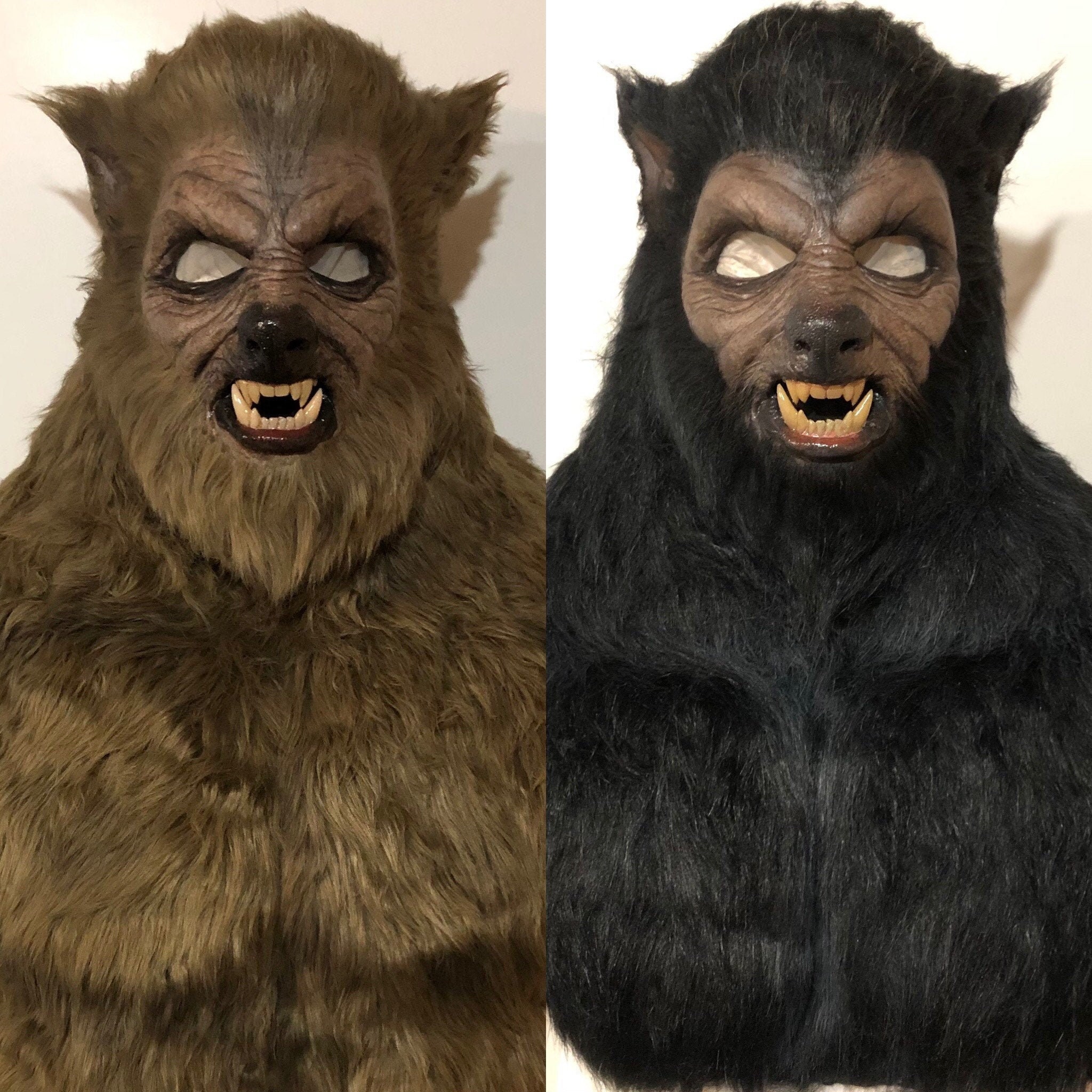 Werewolf Wolfman Full Head Monster Mask Etsy