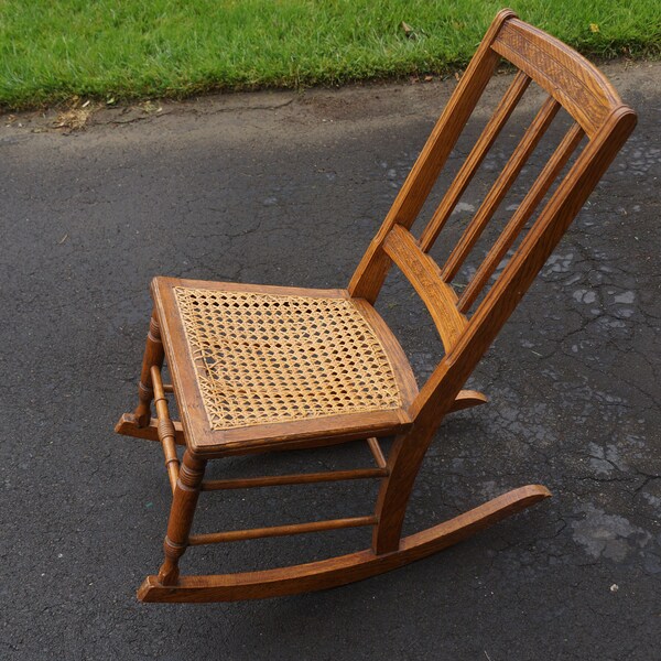Oak Rocking Chair - Etsy