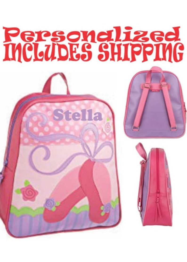 Backpack Stephen Joseph Vinyl GoGo Toddler Ballet Diaper Bag INCLUDES SHIPPING and PERSONALIZATION.
