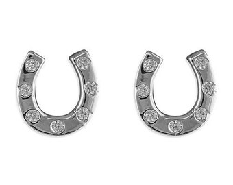 Horseshoe Earrings - CZ