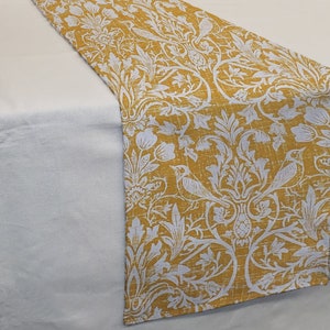 Gold Floral Damask Table Runner