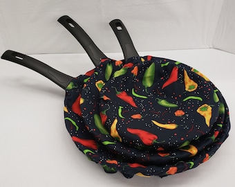 Hot Peppers Non-Stick Pan Protector (Set of 3)