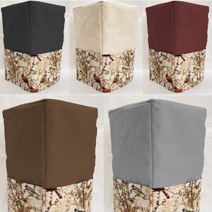 Canvas Birds & Berries Coffee Maker Cover Canvas Birds & Berries Coffee Maker Cover