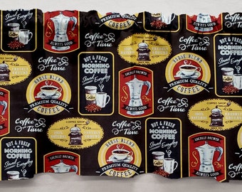 Morning Coffee Valances, Curtains or Swags