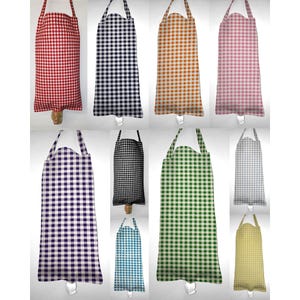 Checked Gingham Grocery Shopping Bag Holder (10 Colors Available)