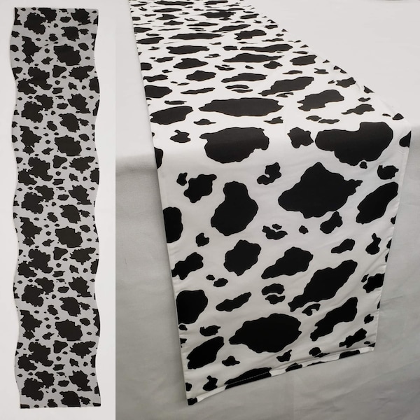 Cow Print Table Runner Etsy
