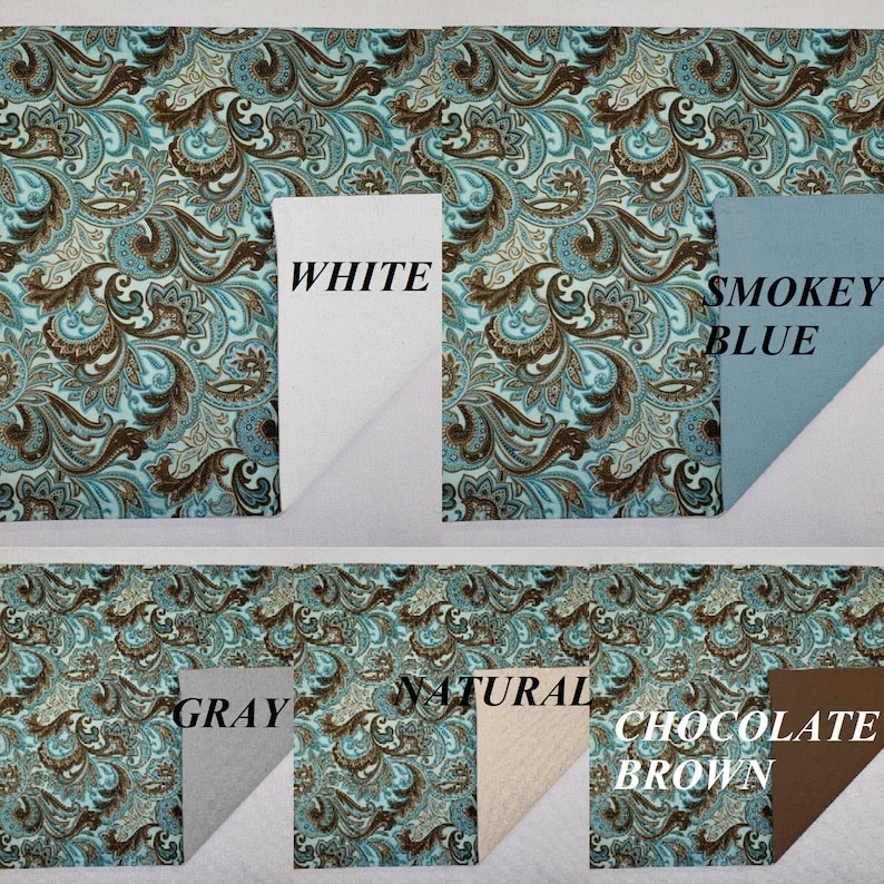 Brown & Teal Paisley Placemats Etsy