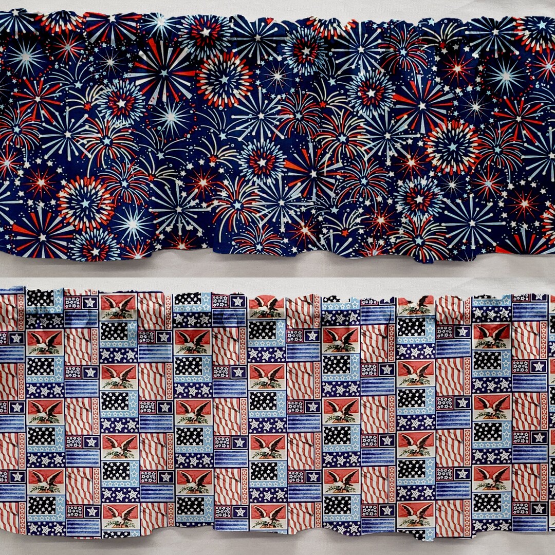 Americana Valances, Curtains or Swags Etsy