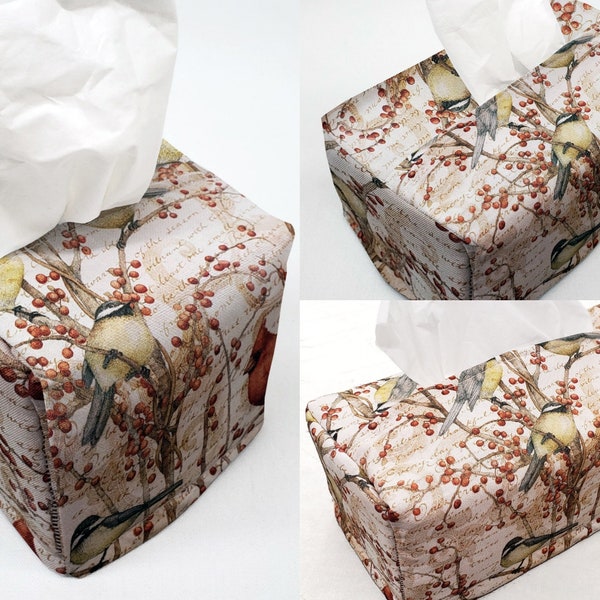 Birds & Berries Tissue Box Cover