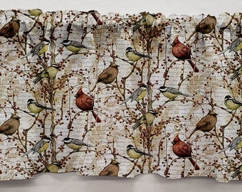 Birds & Berries Valances, Curtains or Swags