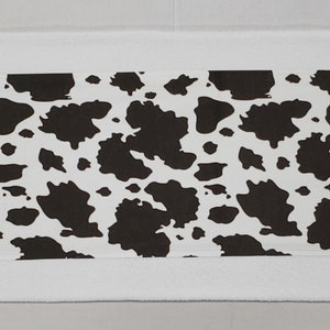 Black & White Cow Spots Terrycloth Bathmat
