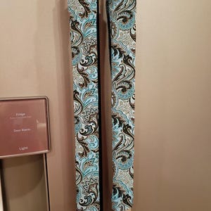 Brown & Teal Paisley Refrigerator Oven Dishwasher Handle Covers