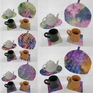 Batik Tie Dye Tea Pot Cozy & Coaster Set