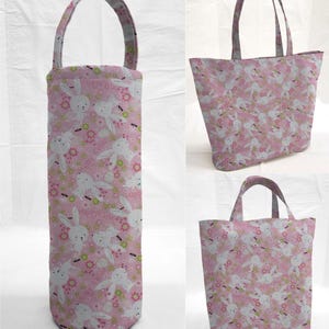 Happy Easter Bunny Reusable Fabric Gift Bags and/or Tote Bags