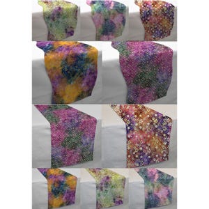 Batik Tie Dye Table Runner (2 Shapes & 4 Colors Available)