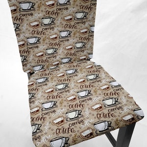 Coffee Beans Dining Room Chair Back Covers or Seat Covers