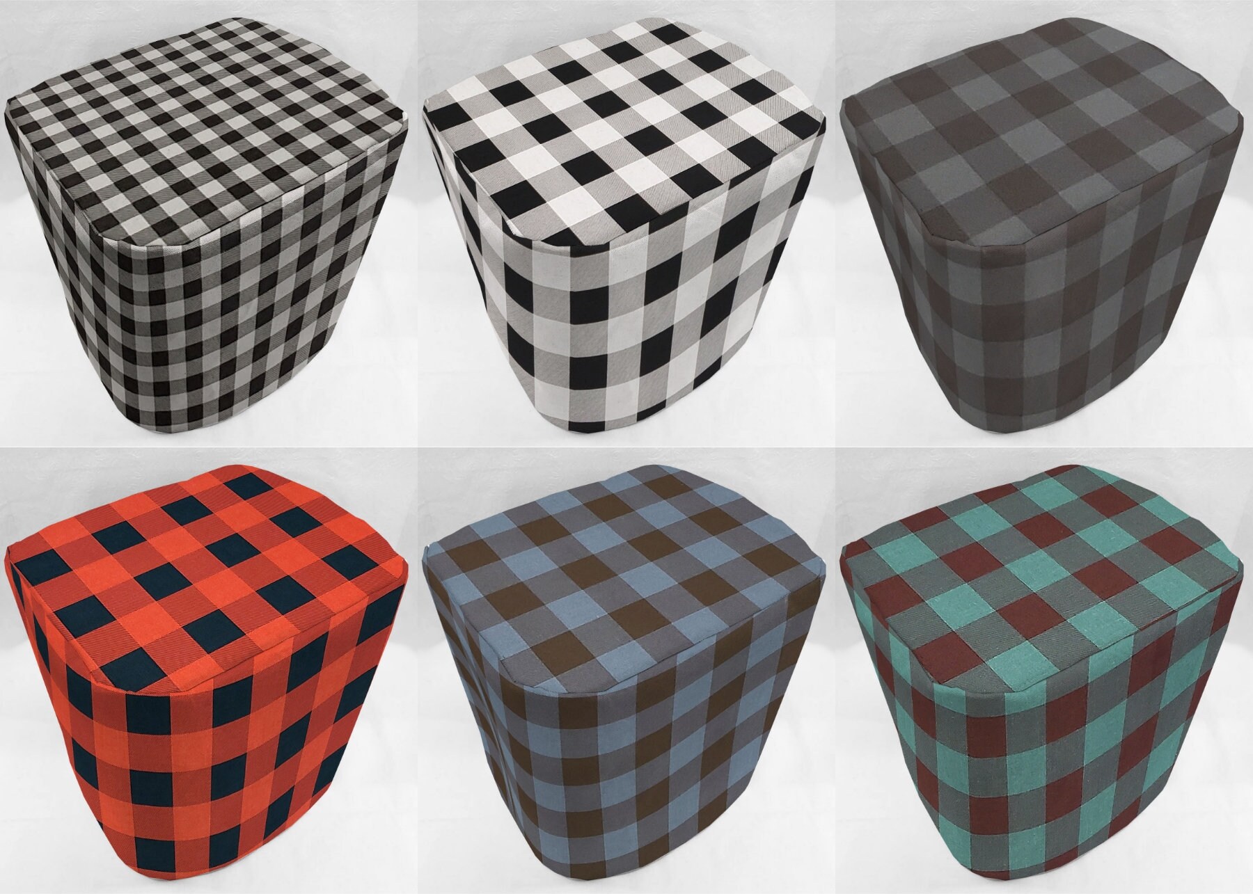 Buffalo plaid ottoman cover sale