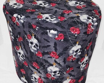 Skulls Webs & Roses Cover Compatible with Keurig Coffee Brewing Systems (Sizing Chart Located in Item Details)